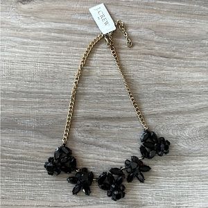NWT J CREW Black and Hold Necklace.